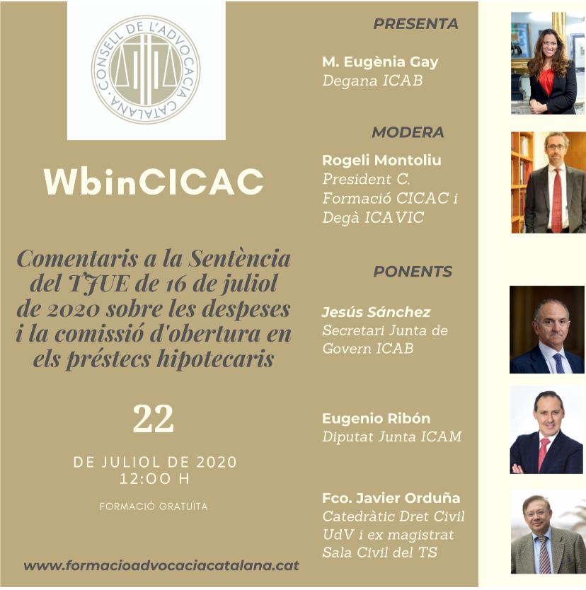 Comentarios a la Sentencia del TJUE de 16 de julio de 2020 sobre los gastos y comisi&oacute;n de apertura en los pr&eacute;stamos hipotecarios