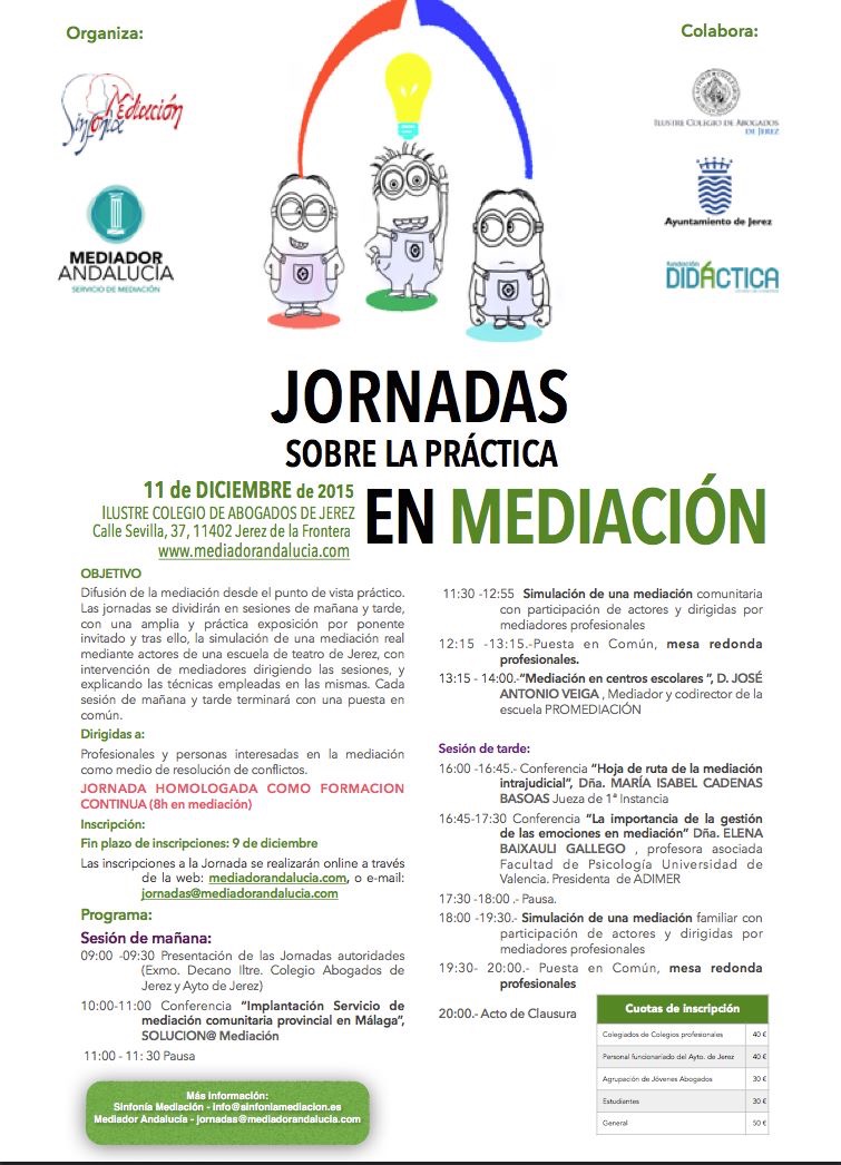 I Jornada Sobre la Pr&aacute;ctica en Mediaci&oacute;n