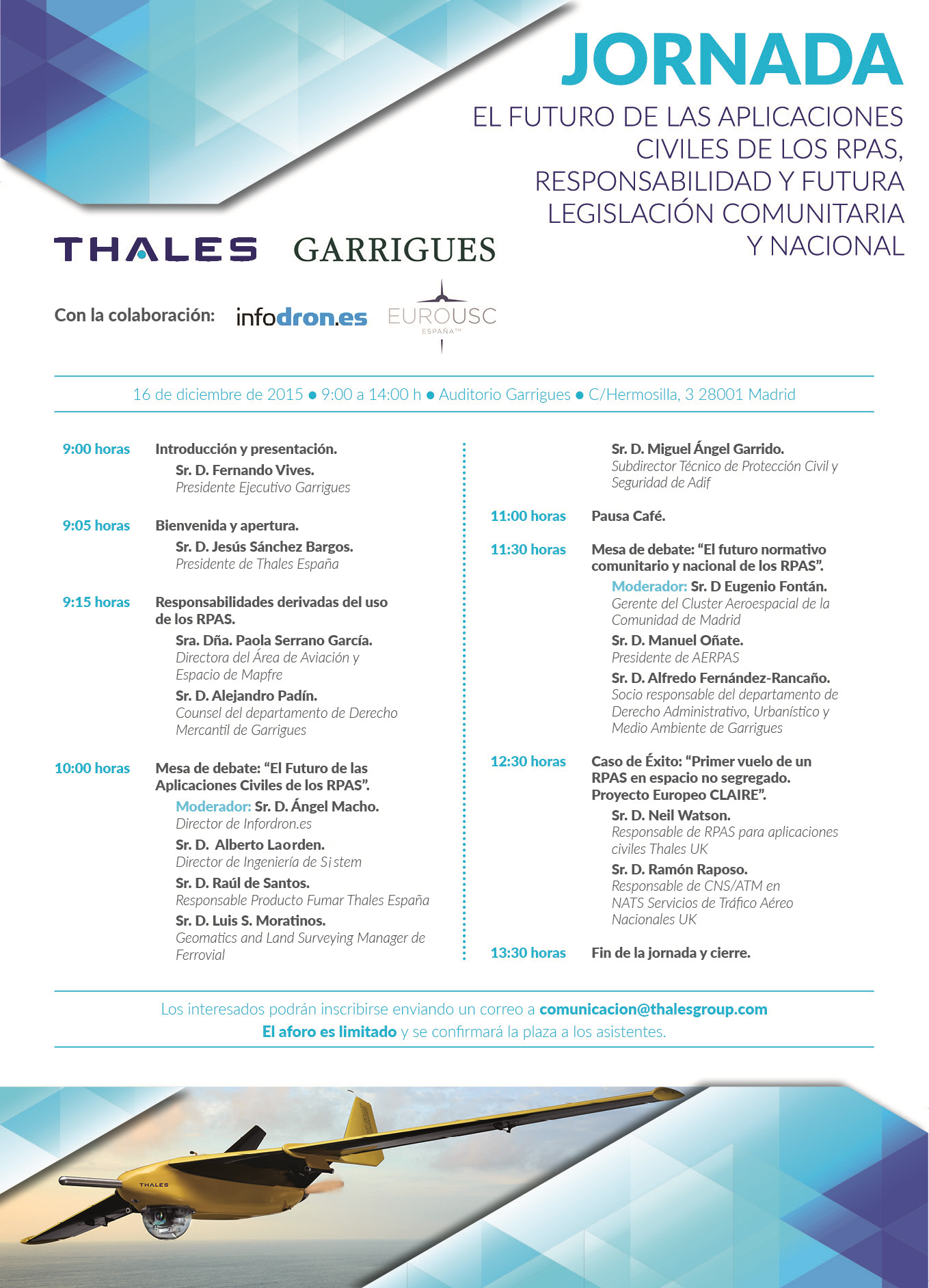 El futuro de las aplicaciones civiles de los RPAS, responsabilidad y futura legislaci&oacute;n comunitaria y nacional