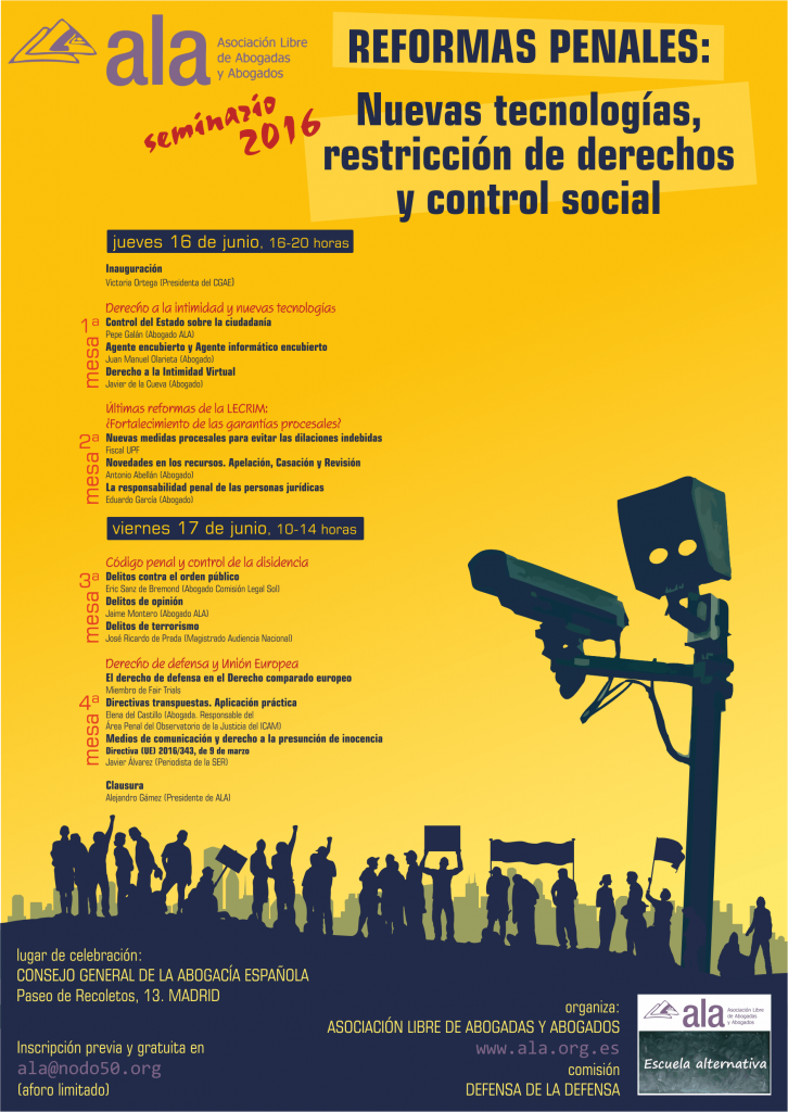 Reformas penales: nuevas tecnolog&iacute;as, restricci&oacute;n de derechos y control social